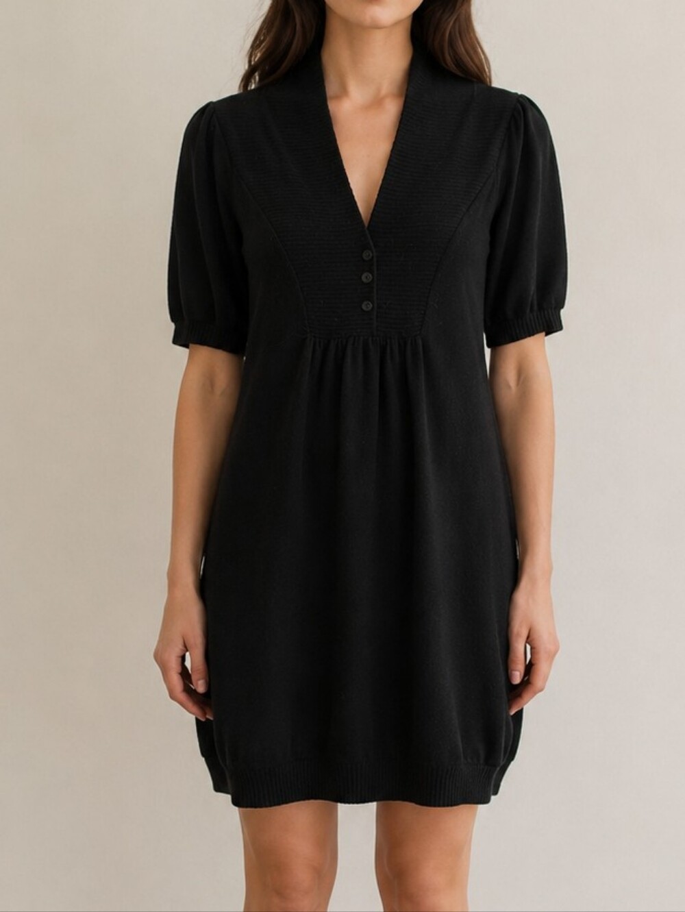 French Kiss Black Knit Sweater Dress ✨ Size S